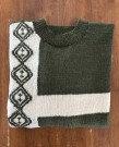 Grønn genser med hvitt mønster str. 3XL thumbnail