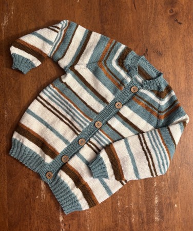 Stripet jakke str. 4-5 år