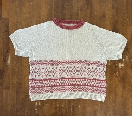 Topp m/kort arm, Line. Str. L