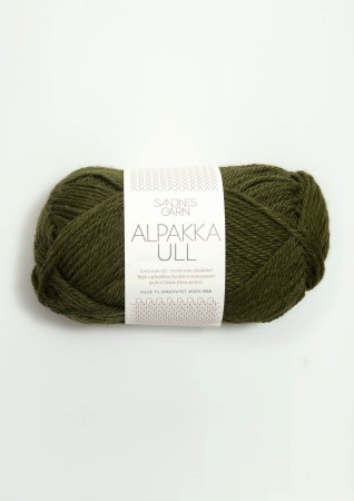 Alpakka Ull 9573 Mosegrønn